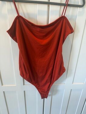 Rue21 Rust Red Spaghetti Strap Bodysuit